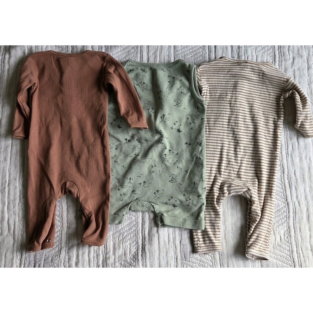 Quincy Mae Organic‎ Cotton Baby Bundle 0-3m + 3-6m Neutral Set - Picture 9 of 12